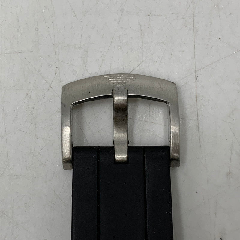 【現状渡し品】【メンズ/レディース】 EMPORIO ARMANI エンポリオ・アルマーニ AR-5856 DIVERS CHRONOGRAPH QUARTZ ダイバーズ クロノグラフ クォーツ 腕時計 時計 198-260606-ya-04-izu カラー：シルバー×ブラック 万代Net店