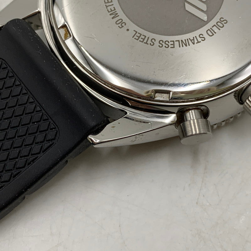 【現状渡し品】【メンズ/レディース】 EMPORIO ARMANI エンポリオ・アルマーニ AR-5856 DIVERS CHRONOGRAPH QUARTZ ダイバーズ クロノグラフ クォーツ 腕時計 時計 198-260606-ya-04-izu カラー：シルバー×ブラック 万代Net店