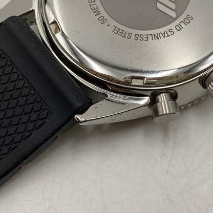 【現状渡し品】【メンズ/レディース】 EMPORIO ARMANI エンポリオ・アルマーニ AR-5856 DIVERS CHRONOGRAPH QUARTZ ダイバーズ クロノグラフ クォーツ 腕時計 時計 198-260606-ya-04-izu カラー：シルバー×ブラック 万代Net店