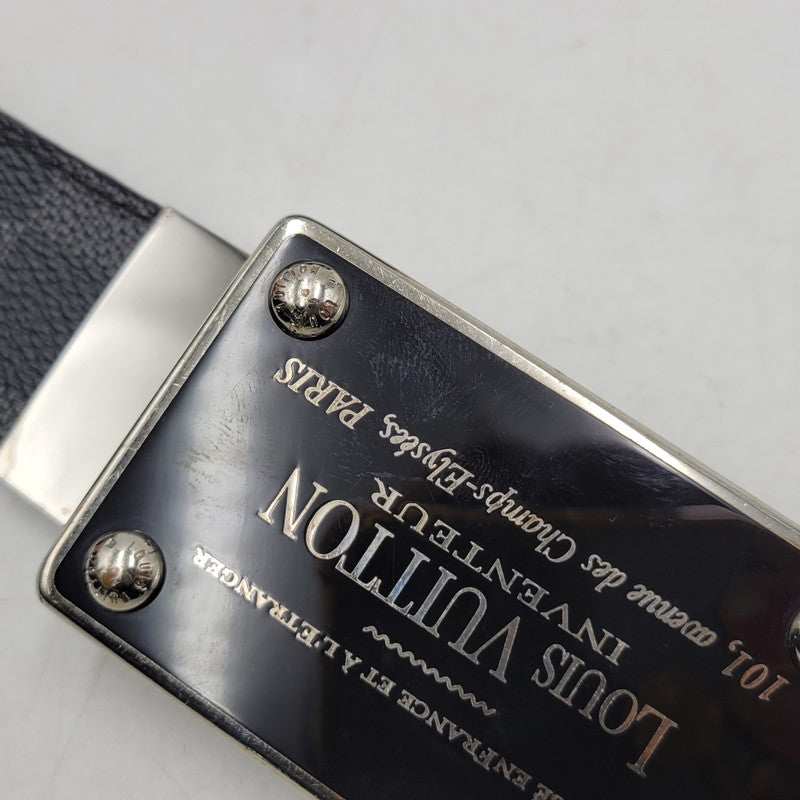 【中古品】【メンズ/レディース】 LOUIS VUITTON ルイ・ヴィトン CT5018 M9632T ダミエ・グラフィット サンチュール アンバントゥール ベルト リバーシブル 服飾雑貨 小物 アクセサリー 179-251219-ay-11-izu サイズ：85/34 カラー：シルバー×ブラック 万代Net店
