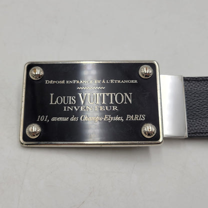 【中古品】【メンズ/レディース】 LOUIS VUITTON ルイ・ヴィトン CT5018 M9632T ダミエ・グラフィット サンチュール アンバントゥール ベルト リバーシブル 服飾雑貨 小物 アクセサリー 179-251219-ay-11-izu サイズ：85/34 カラー：シルバー×ブラック 万代Net店