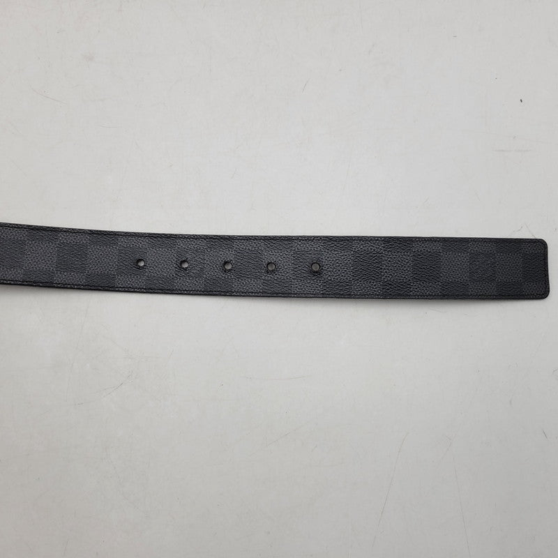 【中古品】【メンズ/レディース】 LOUIS VUITTON ルイ・ヴィトン CT5018 M9632T ダミエ・グラフィット サンチュール アンバントゥール ベルト リバーシブル 服飾雑貨 小物 アクセサリー 179-251219-ay-11-izu サイズ：85/34 カラー：シルバー×ブラック 万代Net店