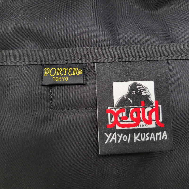 【中古美品】【メンズ/レディース】 XLARGE エクストララージ × PORTER ポーター × YAYOI KUSAMA 草間彌生 2WAY HELMET BAG ヘルメット バッグ ドット柄 コラボ 鞄 カバン 188-251219-ay-10-izu サイズ：ONESIZE カラー：ブラック×イエロー 万代Net店