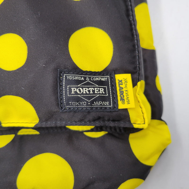 【中古美品】【メンズ/レディース】 XLARGE エクストララージ × PORTER ポーター × YAYOI KUSAMA 草間彌生 2WAY HELMET BAG ヘルメット バッグ ドット柄 コラボ 鞄 カバン 188-251219-ay-10-izu サイズ：ONESIZE カラー：ブラック×イエロー 万代Net店