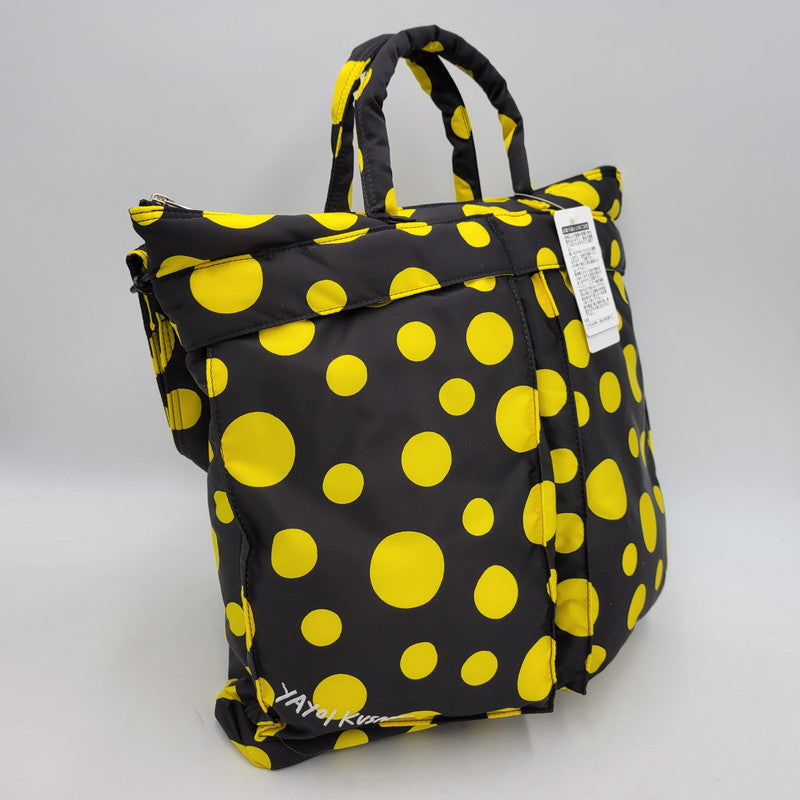【中古美品】【メンズ/レディース】 XLARGE エクストララージ × PORTER ポーター × YAYOI KUSAMA 草間彌生 2WAY HELMET BAG ヘルメット バッグ ドット柄 コラボ 鞄 カバン 188-251219-ay-10-izu サイズ：ONESIZE カラー：ブラック×イエロー 万代Net店