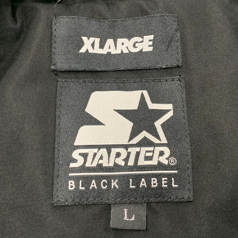 【中古品】【メンズ】 XLARGE エクストララージ x STARTER BLACK LABEL スターターブラックレーベル HALF ZIP JACKET ハーフ ジップ ジャケット アウター 142-251225-ya-08-izu サイズ：L カラー：BLACK 万代Net店