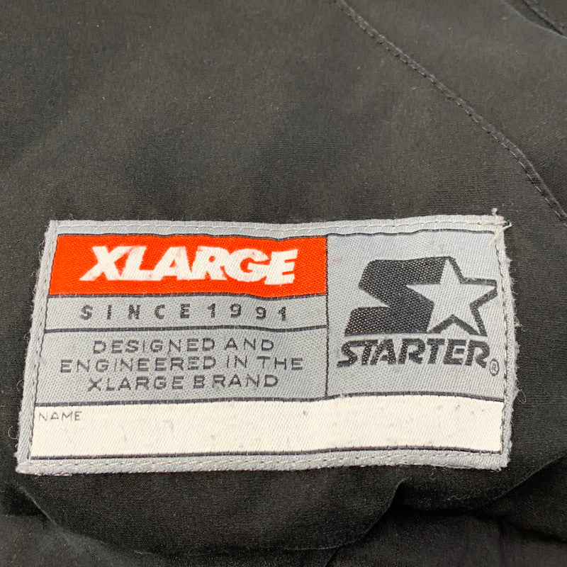 【中古品】【メンズ】 XLARGE エクストララージ x STARTER BLACK LABEL スターターブラックレーベル HALF ZIP JACKET ハーフ ジップ ジャケット アウター 142-251225-ya-08-izu サイズ：L カラー：BLACK 万代Net店