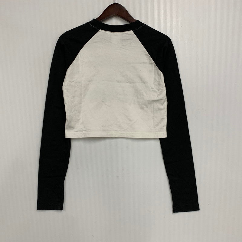 【中古品】【レディース】 X-GIRL×HYSTERIC GLAMOUR エックスガール×ヒステリック グラマー LS RAGLAN COMPACT TOP ラグラン コンパクト トップ トップス 168-251230-yn-01-izu サイズ：M カラー：ブラック×ホワイト 万代Net店