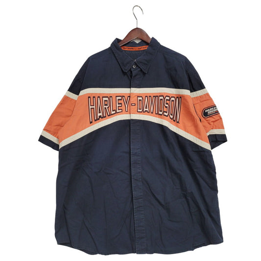 【中古品】【メンズ】 RACING SHIRT レーシング シャツ 00S SS 146-251230-yn-06-izu サイズ：2XL カラー：ネイビーオレンジ 万代Net店
