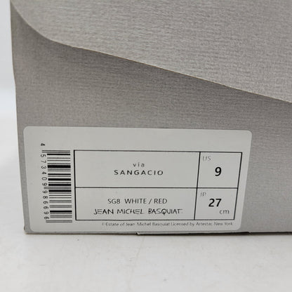 【中古美品】【メンズ】 Sangacio サンガッチョ × JEAN MICHEL BASQUIAT ジャン ミシェル バスキア SG8 スニーカー シューズ 靴 162-251220-as-05-izu サイズ：27cm カラー：WHITE/RED 万代Net店