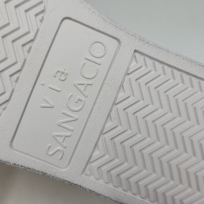 【中古美品】【メンズ】 Sangacio サンガッチョ × JEAN MICHEL BASQUIAT ジャン ミシェル バスキア SG8 スニーカー シューズ 靴 162-251220-as-05-izu サイズ：27cm カラー：WHITE/RED 万代Net店