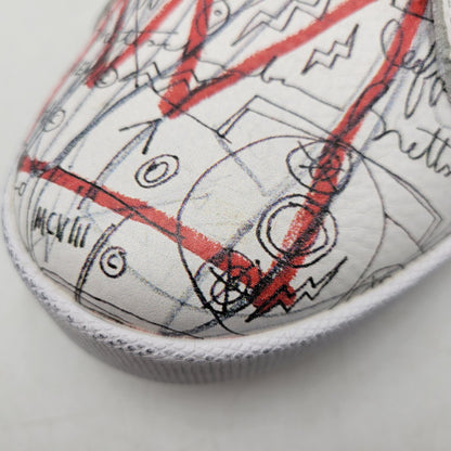 【中古美品】【メンズ】 Sangacio サンガッチョ × JEAN MICHEL BASQUIAT ジャン ミシェル バスキア SG8 スニーカー シューズ 靴 162-251220-as-05-izu サイズ：27cm カラー：WHITE/RED 万代Net店