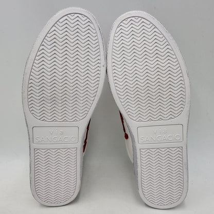 【中古美品】【メンズ】 Sangacio サンガッチョ × JEAN MICHEL BASQUIAT ジャン ミシェル バスキア SG8 スニーカー シューズ 靴 162-251220-as-05-izu サイズ：27cm カラー：WHITE/RED 万代Net店