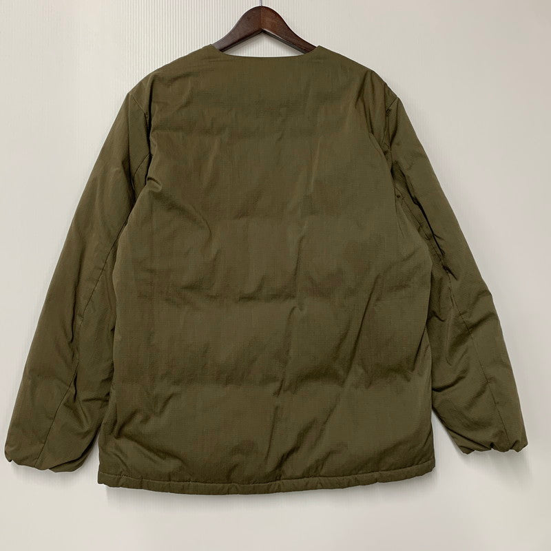 【中古品】【メンズ】 NANGA ナンガ HINOC RIPSTOP INNER DOWN CARDIGAN ヒノック リップストップ インナー ダウン カーディガン トップス 長袖 144-251220-cs-19-izu サイズ：M カラー：カーキ 万代Net店