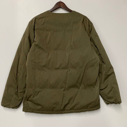 【中古品】【メンズ】 NANGA ナンガ HINOC RIPSTOP INNER DOWN CARDIGAN ヒノック リップストップ インナー ダウン カーディガン トップス 長袖 144-251220-cs-19-izu サイズ：M カラー：カーキ 万代Net店
