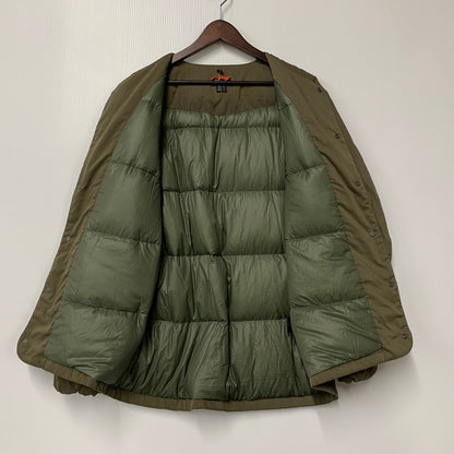 【中古品】【メンズ】 NANGA ナンガ HINOC RIPSTOP INNER DOWN CARDIGAN ヒノック リップストップ インナー ダウン カーディガン トップス 長袖 144-251220-cs-19-izu サイズ：M カラー：カーキ 万代Net店