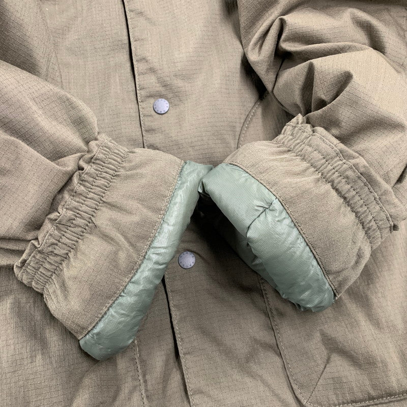 【中古品】【メンズ】 NANGA ナンガ HINOC RIPSTOP INNER DOWN CARDIGAN ヒノック リップストップ インナー ダウン カーディガン トップス 長袖 144-251220-cs-19-izu サイズ：M カラー：カーキ 万代Net店