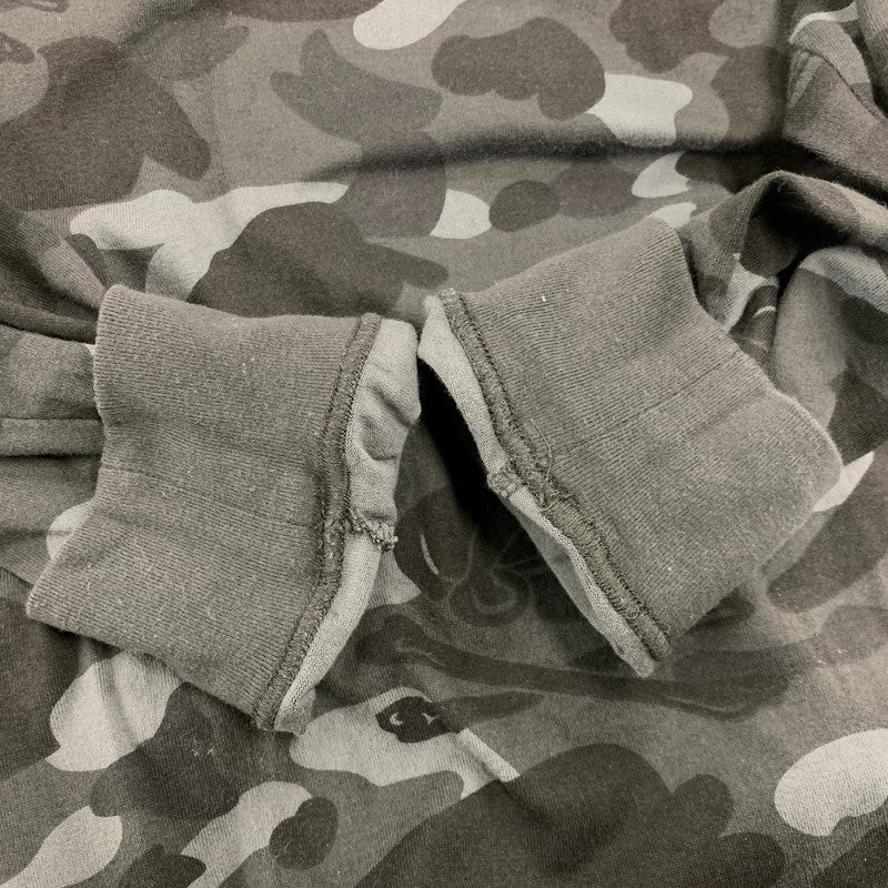 【中古品】【メンズ】 A BATHING APE × NEIGHBORHOOD ア ベイシング エイプ×ネイバーフッド 001LTE731910X CAMO LOGO LS TEE カモ ロゴ ロングスリーブ ティー トップス 長袖 142-251220-cs-17-izu サイズ：L カラー：ブラック 万代Net店