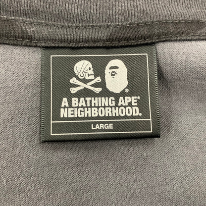 【中古品】【メンズ】 A BATHING APE × NEIGHBORHOOD ア ベイシング エイプ×ネイバーフッド 001LTE731910X CAMO LOGO LS TEE カモ ロゴ ロングスリーブ ティー トップス 長袖 142-251220-cs-17-izu サイズ：L カラー：ブラック 万代Net店