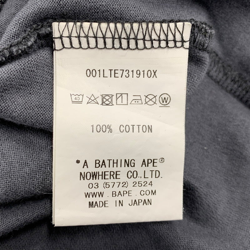【中古品】【メンズ】 A BATHING APE × NEIGHBORHOOD ア ベイシング エイプ×ネイバーフッド 001LTE731910X CAMO LOGO LS TEE カモ ロゴ ロングスリーブ ティー トップス 長袖 142-251220-cs-17-izu サイズ：L カラー：ブラック 万代Net店