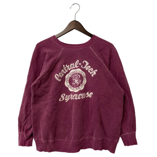 【中古品】【メンズ】 USED VINTAGE ヴィンテージ COLLEGE LOGO RAGLAN SWEATSHIRT カレッジ ロゴ ラグラン スウェット シャツ トレーナー トップス 長袖 146-251224-kh-04-izu カラー：ボルドー 万代Net店