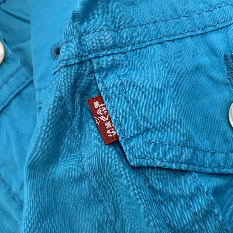 【現状渡し品】【メンズ】 JUNYA WATANABE MAN COMME DES GARCONS × LEVI'S ジュンヤ ワタナベ マン コムデギャルソン×リーバイス WE-J011 LS SHIRT JACKET ロングスリーブ シャツ ジャケット トップス 長袖 140-251220-cs-18-izu サイズ：M カラー：ブルー 万代Net店