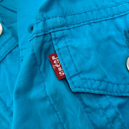 【現状渡し品】【メンズ】 JUNYA WATANABE MAN COMME DES GARCONS × LEVI'S ジュンヤ ワタナベ マン コムデギャルソン×リーバイス WE-J011 LS SHIRT JACKET ロングスリーブ シャツ ジャケット トップス 長袖 140-251220-cs-18-izu サイズ：M カラー：ブルー 万代Net店