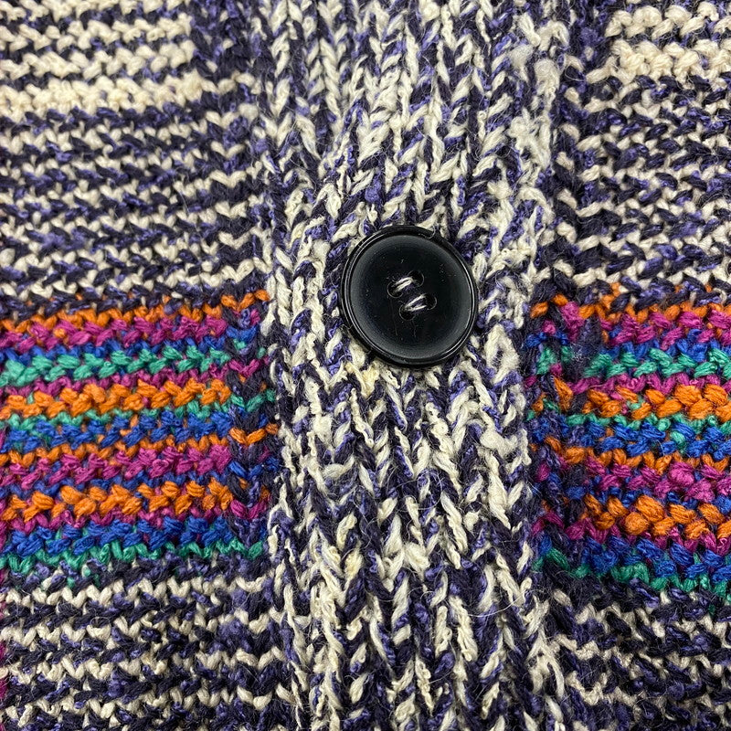 【現状渡し品】【メンズ】 USED ユーズド PATCHWORK KNIT CARDIGAN パッチワーク ニット カーディガン 146-260104-yn-04-izu サイズ：M カラー：マルチ 万代Net店