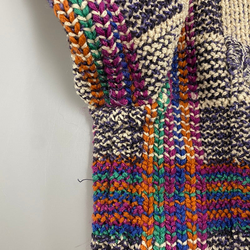 【現状渡し品】【メンズ】 USED ユーズド PATCHWORK KNIT CARDIGAN パッチワーク ニット カーディガン 146-260104-yn-04-izu サイズ：M カラー：マルチ 万代Net店