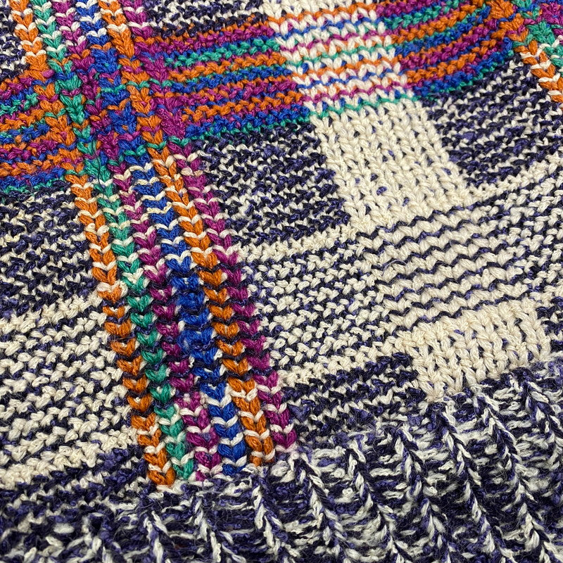 【現状渡し品】【メンズ】 USED ユーズド PATCHWORK KNIT CARDIGAN パッチワーク ニット カーディガン 146-260104-yn-04-izu サイズ：M カラー：マルチ 万代Net店