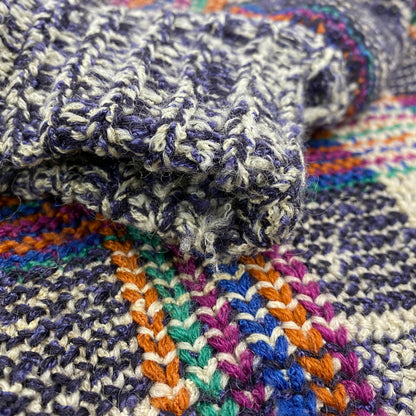 【現状渡し品】【メンズ】 USED ユーズド PATCHWORK KNIT CARDIGAN パッチワーク ニット カーディガン 146-260104-yn-04-izu サイズ：M カラー：マルチ 万代Net店