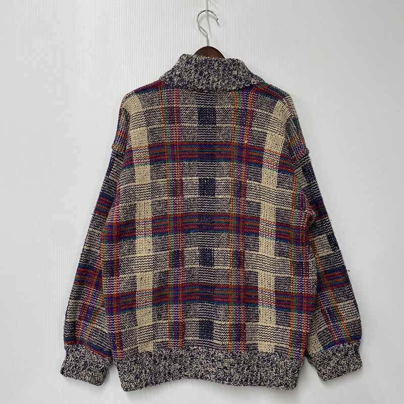 【現状渡し品】【メンズ】 USED ユーズド PATCHWORK KNIT CARDIGAN パッチワーク ニット カーディガン 146-260104-yn-04-izu サイズ：M カラー：マルチ 万代Net店