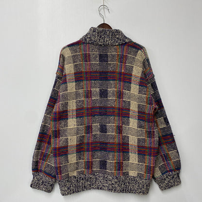 【現状渡し品】【メンズ】 USED ユーズド PATCHWORK KNIT CARDIGAN パッチワーク ニット カーディガン 146-260104-yn-04-izu サイズ：M カラー：マルチ 万代Net店