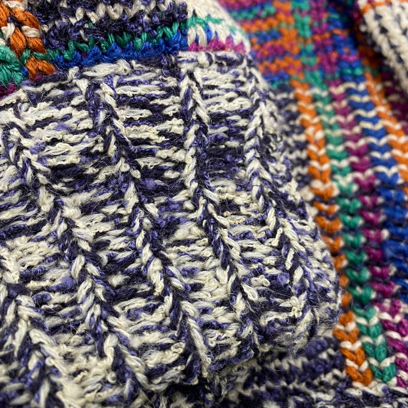 【現状渡し品】【メンズ】 USED ユーズド PATCHWORK KNIT CARDIGAN パッチワーク ニット カーディガン 146-260104-yn-04-izu サイズ：M カラー：マルチ 万代Net店