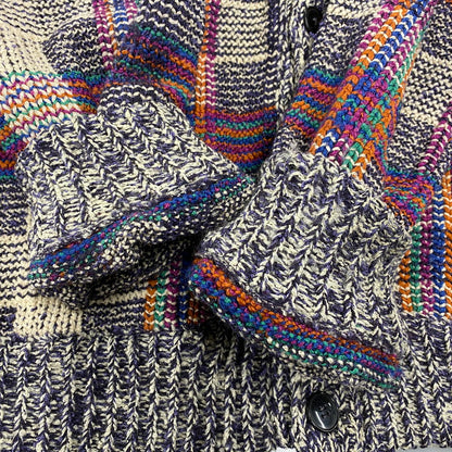 【現状渡し品】【メンズ】 USED ユーズド PATCHWORK KNIT CARDIGAN パッチワーク ニット カーディガン 146-260104-yn-04-izu サイズ：M カラー：マルチ 万代Net店