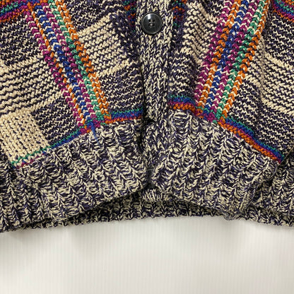 【現状渡し品】【メンズ】 USED ユーズド PATCHWORK KNIT CARDIGAN パッチワーク ニット カーディガン 146-260104-yn-04-izu サイズ：M カラー：マルチ 万代Net店
