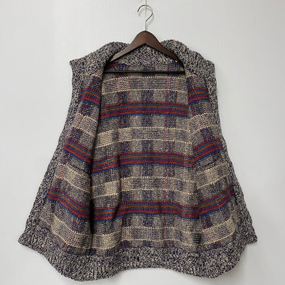 【現状渡し品】【メンズ】 USED ユーズド PATCHWORK KNIT CARDIGAN パッチワーク ニット カーディガン 146-260104-yn-04-izu サイズ：M カラー：マルチ 万代Net店