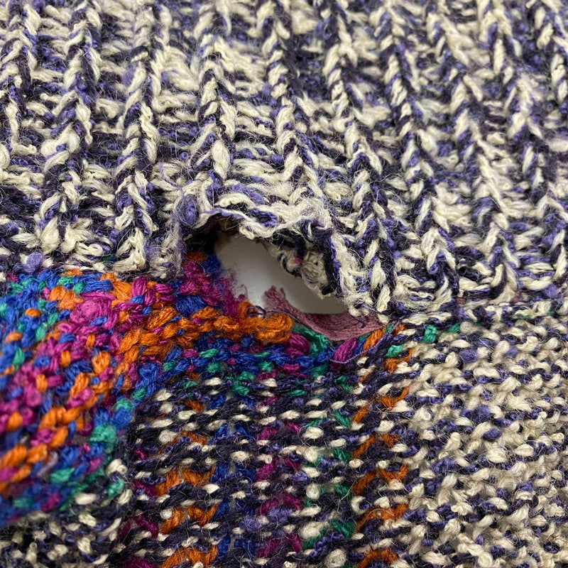 【現状渡し品】【メンズ】 USED ユーズド PATCHWORK KNIT CARDIGAN パッチワーク ニット カーディガン 146-260104-yn-04-izu サイズ：M カラー：マルチ 万代Net店