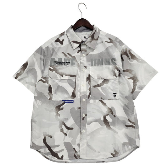 【中古品】【メンズ】 AAPE BY A BATHING APE エーエイプバイアベイシングエイプ AAPE SHORT SLEEVE SHIRT AAPSRM8528XAO ショートスリーブシャツ 半袖 トップス 142-251223-as-12-izu サイズ：S カラー：マルチカラー 万代Net店
