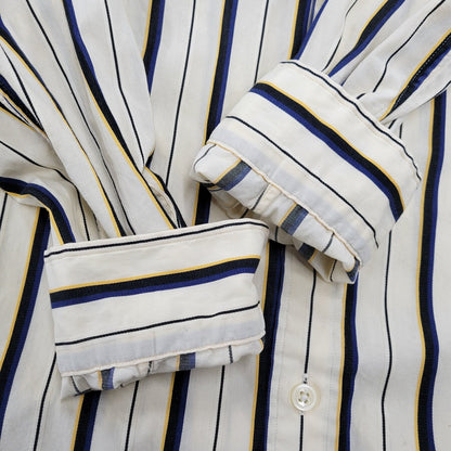 【中古品】【メンズ】 MERTON DRESS STRIPE LS SHIRT マートン ドレス ストライプ ロングスリーブ シャツ トップス 長袖 146-260201-kh-01-izu サイズ：S カラー：ベージュ系 万代Net店