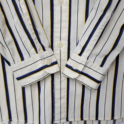 【中古品】【メンズ】 MERTON DRESS STRIPE LS SHIRT マートン ドレス ストライプ ロングスリーブ シャツ トップス 長袖 146-260201-kh-01-izu サイズ：S カラー：ベージュ系 万代Net店