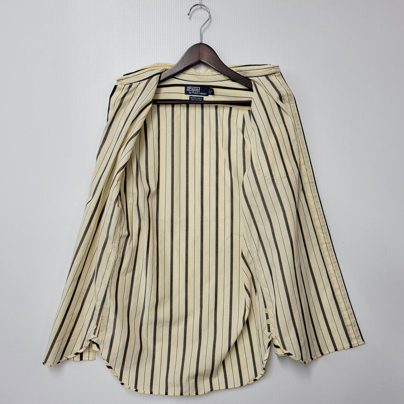 【中古品】【メンズ】 MERTON DRESS STRIPE LS SHIRT マートン ドレス ストライプ ロングスリーブ シャツ トップス 長袖 146-260201-kh-01-izu サイズ：S カラー：ベージュ系 万代Net店