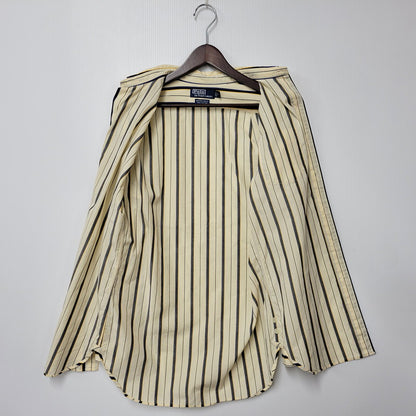 【中古品】【メンズ】 MERTON DRESS STRIPE LS SHIRT マートン ドレス ストライプ ロングスリーブ シャツ トップス 長袖 146-260201-kh-01-izu サイズ：S カラー：ベージュ系 万代Net店