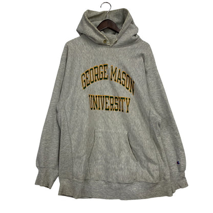 【現状渡し品】【メンズ】 Champion チャンピオン USA製 トリコタグ後期 80S GEORGE MASON UNIVERSITY REVERSE WEAVE HOODED SWEATSHIRT ジョージ メイソン ユニバーシティ リバースウィーブ フーデッド スウェットシャツ トップス 長袖 146-251222-cs-12-izu サイズ：XXL カラー：グレー 万代Net店