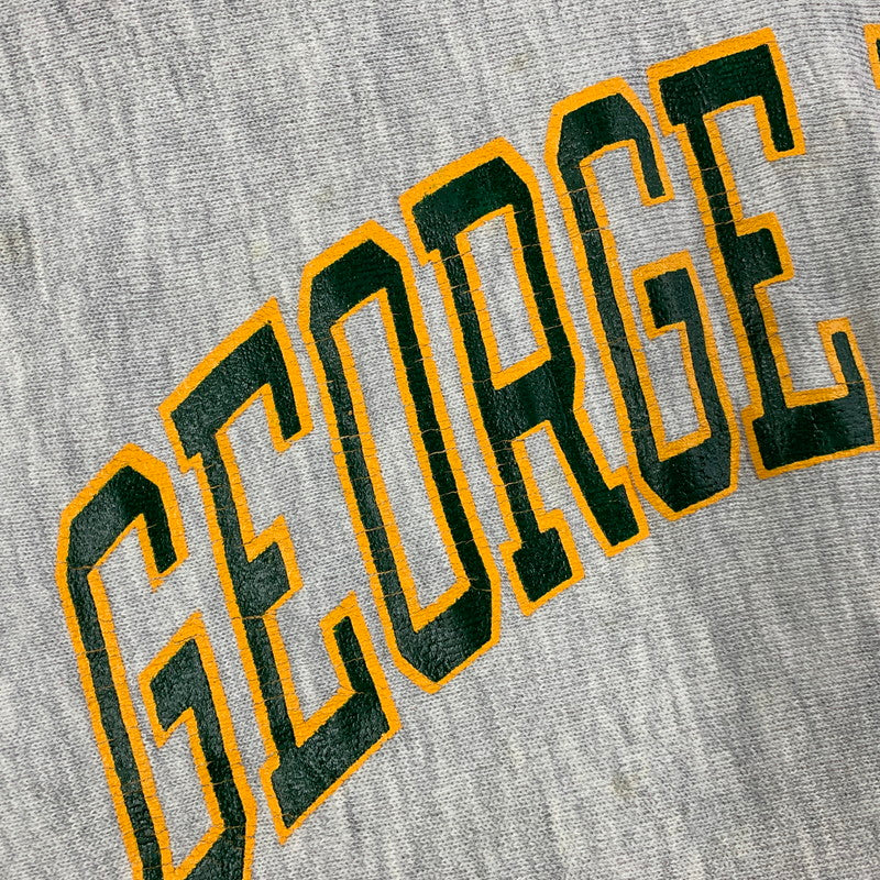【現状渡し品】【メンズ】 Champion チャンピオン USA製 トリコタグ後期 80S GEORGE MASON UNIVERSITY REVERSE WEAVE HOODED SWEATSHIRT ジョージ メイソン ユニバーシティ リバースウィーブ フーデッド スウェットシャツ トップス 長袖 146-251222-cs-12-izu サイズ：XXL カラー：グレー 万代Net店