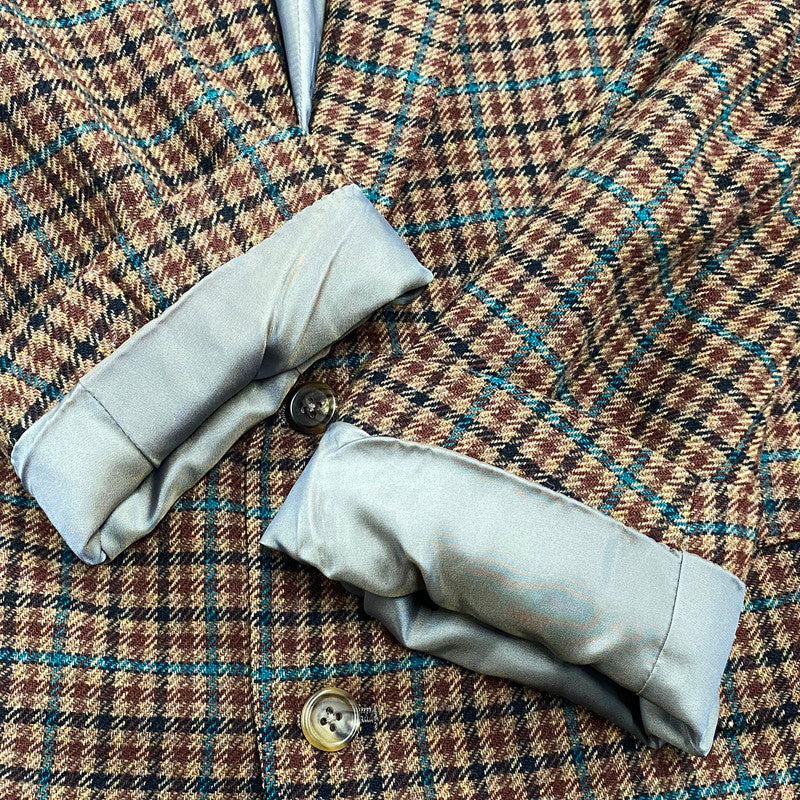 【中古品】【メンズ】 JOSEPH HOYLE WOOL CHECK 2B TAILORED JACKET ウール チェック 2B テーラード ジャケット 021-5-BR-OV アウター 146-251227-yn-06-izu サイズ：C98-W88-T180 カラー：マルチ 万代Net店