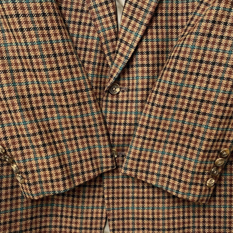【中古品】【メンズ】 JOSEPH HOYLE WOOL CHECK 2B TAILORED JACKET ウール チェック 2B テーラード ジャケット 021-5-BR-OV アウター 146-251227-yn-06-izu サイズ：C98-W88-T180 カラー：マルチ 万代Net店