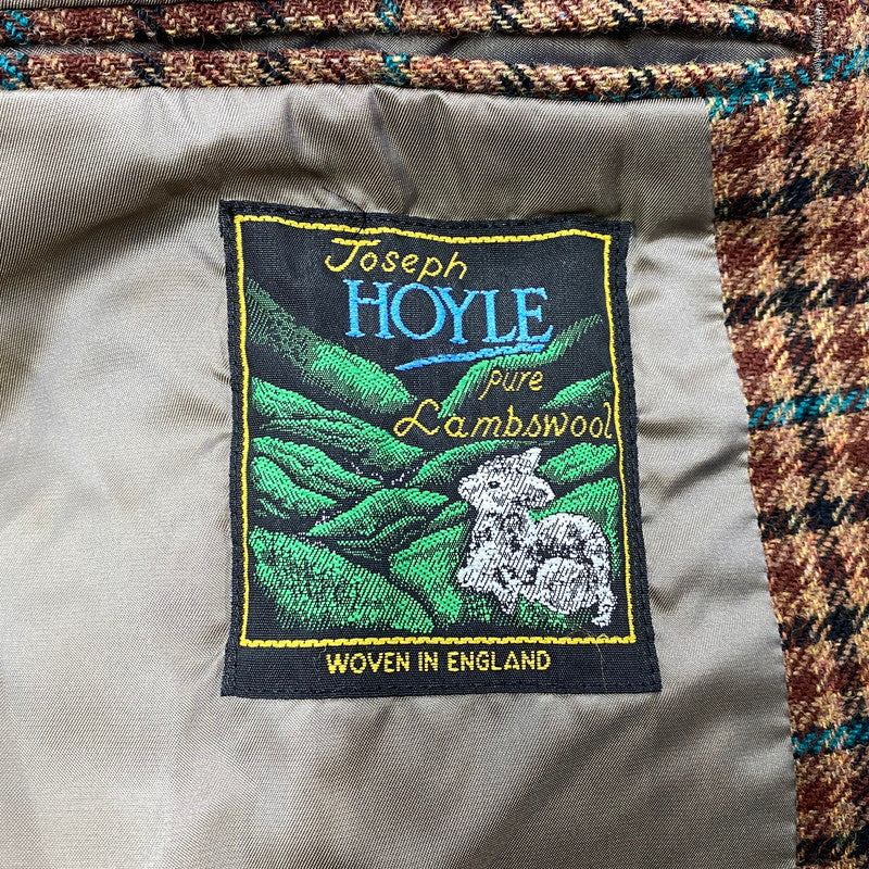 【中古品】【メンズ】 JOSEPH HOYLE WOOL CHECK 2B TAILORED JACKET ウール チェック 2B テーラード ジャケット 021-5-BR-OV アウター 146-251227-yn-06-izu サイズ：C98-W88-T180 カラー：マルチ 万代Net店