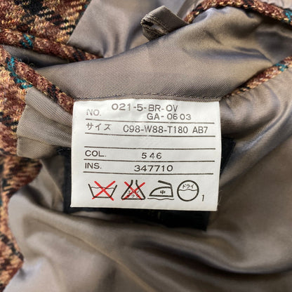 【中古品】【メンズ】 JOSEPH HOYLE WOOL CHECK 2B TAILORED JACKET ウール チェック 2B テーラード ジャケット 021-5-BR-OV アウター 146-251227-yn-06-izu サイズ：C98-W88-T180 カラー：マルチ 万代Net店