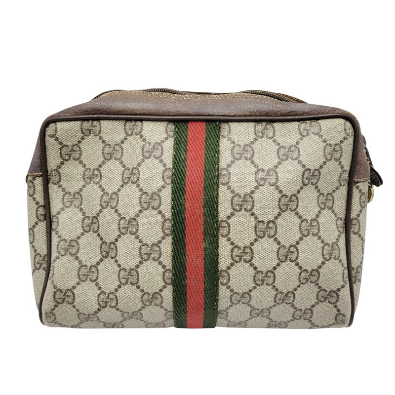 【現状渡し品】【メンズ/レディース】 OLD GUCCI オールドグッチ 89.01.012 シェリーライン GGプラス ポーチ カバン バッグ 鞄 180-251223-as-03-izu カラー：ブラウン系 万代Net店